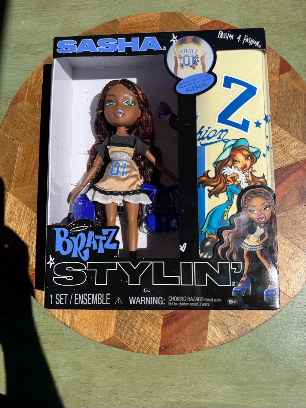 NIB Bratz Stylin' Sasha Doll & Adult XL Oversized Graphic Tee Set 2025